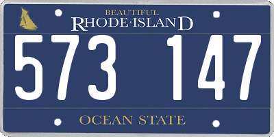 RI license plate 573147
