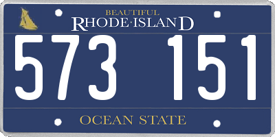 RI license plate 573151