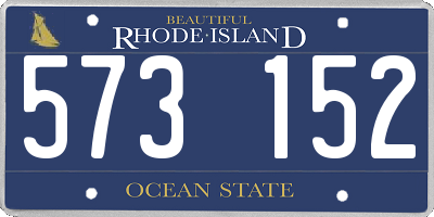 RI license plate 573152