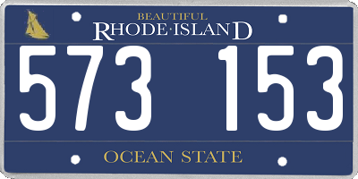 RI license plate 573153