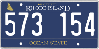 RI license plate 573154