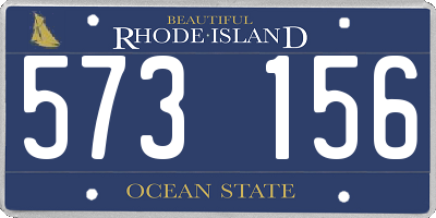 RI license plate 573156