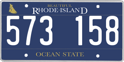 RI license plate 573158