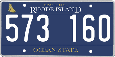 RI license plate 573160
