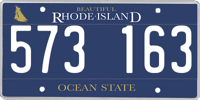 RI license plate 573163