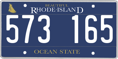 RI license plate 573165