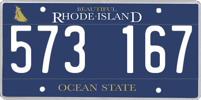 RI license plate 573167