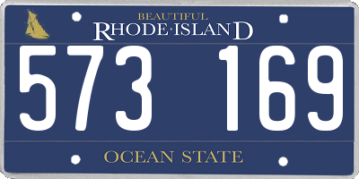 RI license plate 573169