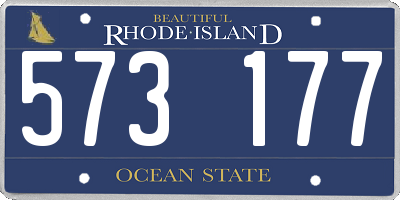 RI license plate 573177