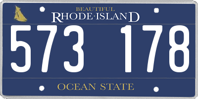RI license plate 573178