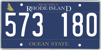 RI license plate 573180