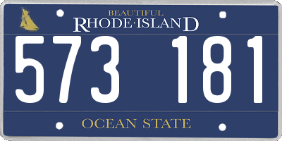 RI license plate 573181
