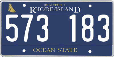 RI license plate 573183