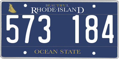 RI license plate 573184