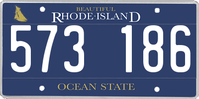 RI license plate 573186
