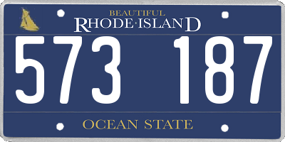 RI license plate 573187