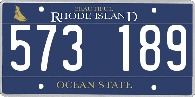 RI license plate 573189