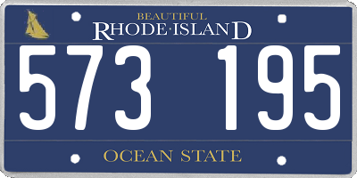 RI license plate 573195