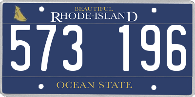 RI license plate 573196