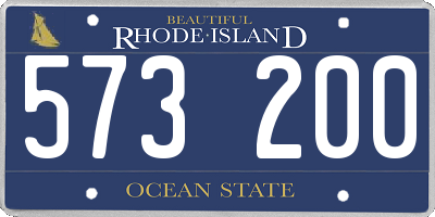 RI license plate 573200