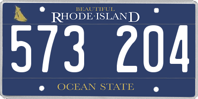 RI license plate 573204