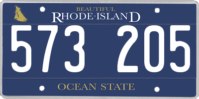 RI license plate 573205