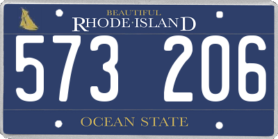 RI license plate 573206