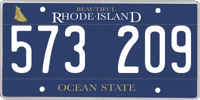 RI license plate 573209