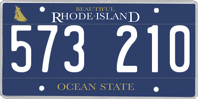 RI license plate 573210