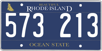 RI license plate 573213