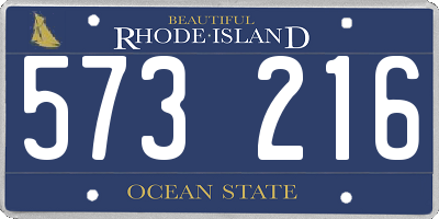 RI license plate 573216