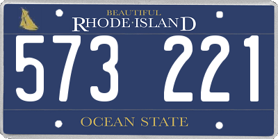 RI license plate 573221