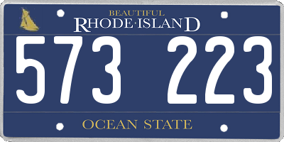 RI license plate 573223