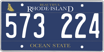 RI license plate 573224