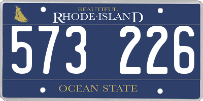 RI license plate 573226