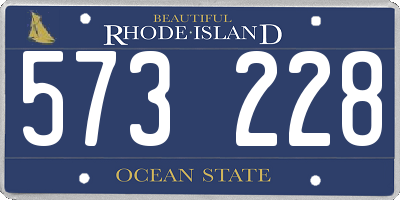 RI license plate 573228
