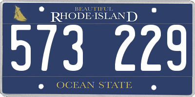 RI license plate 573229