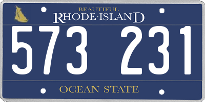 RI license plate 573231