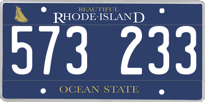 RI license plate 573233