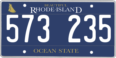 RI license plate 573235