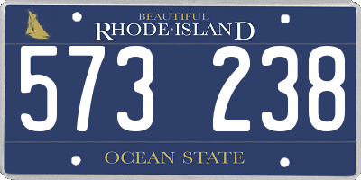 RI license plate 573238