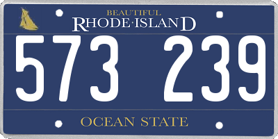 RI license plate 573239