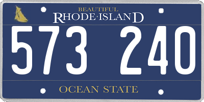 RI license plate 573240