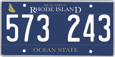 RI license plate 573243