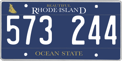 RI license plate 573244