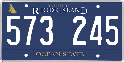 RI license plate 573245