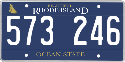 RI license plate 573246