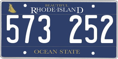 RI license plate 573252