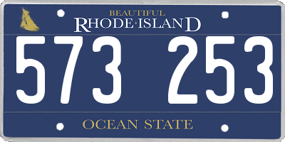 RI license plate 573253
