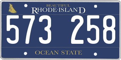 RI license plate 573258